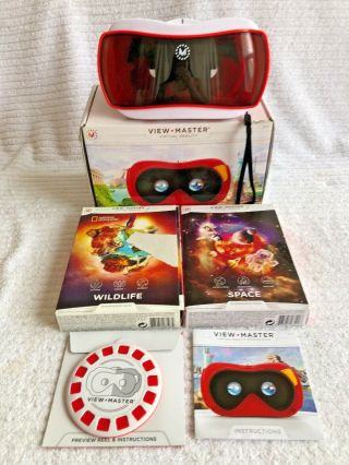 View Master Virtual Reality Starter Kit Bundled With 2 Packs Space & Wildlife
