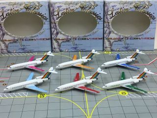 Last & Very Rare Set Of 6 Aeroclassics 1:400 Trans Brasil Boeing 727 - 100