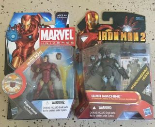 Marvel Universe Iron Man & War Machine Unmask Version Nib