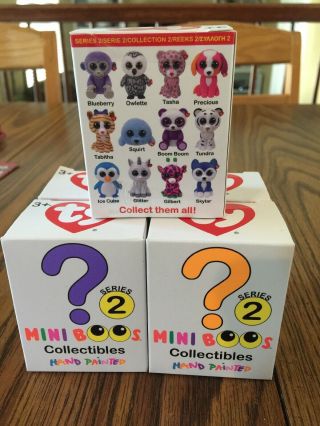 Set Of 5 Ty Beanie Boos Mini Boo (series 2) Collectible Figurines Blind Boxes
