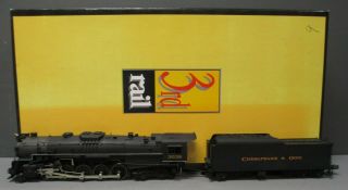 3rd Rail 3039 Brass Chesapeake & Ohio T - 1 2 - 10 - 4 Steam Locomotive 3039 [3 - Rail]