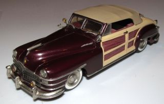 Motor City Usa Mc22 1948 Chrysler Town & Country In Maroon 1/43 White Metal