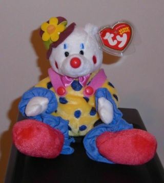 Ty Beanie Baby Juggles The Clown Bear (8 Inch) Mwmt