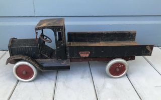 Antique Vintage 1920s Toy Pressed Steel Keystone Packard Delivery Truck