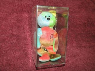 Rare Ty Beanie Baby Peace Bear Collectible With Tag Errors 1996