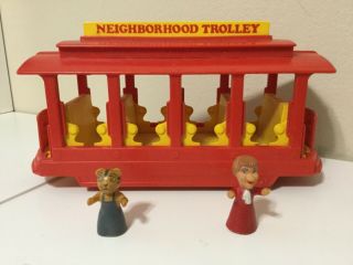 1977 Mr Mister Fred Rogers Neighborhood Trolley W/ Daniel Tiger & Lady Elaine