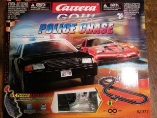 Carrera Go Police Chase Slot Racing Track 1:43 Corvette Race Car 62077