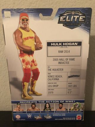 WWE Mattel Hulk Hogan Elite Series 34 Figure Toy MOC 2