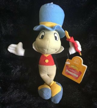 Disney Pinocchio Jiminy Cricket Bean Bag Plush Stuffed Animal Toy Applause 7 "