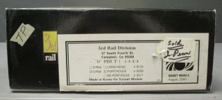 3rd Rail 5533 O Scale Brass Pennsylvania Railroad T1 4 - 4 - 4 - 4 Steam Locomotive 5 8