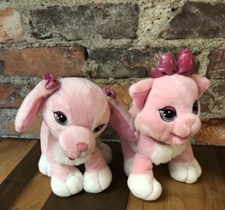 Ginger Kitty Cat,  Gigi Puppy Dog Plush Stuffed Animal Set Alley Toys R Us Pink
