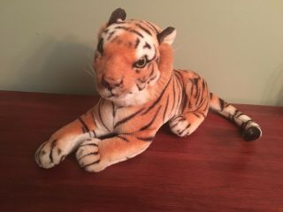 Bengal Tiger Stuffed Animal 17 " 43.  18 Cms Whiskers Sits Nicely Decorative