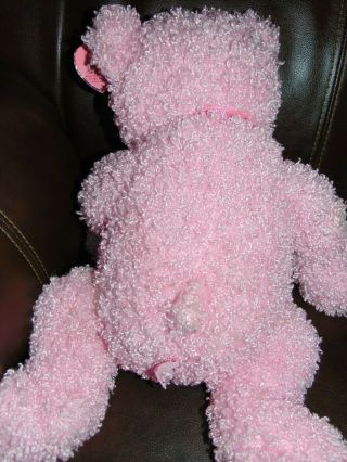 Ty Pinkys Shimmers - Bear pink curly hair plush ' 3