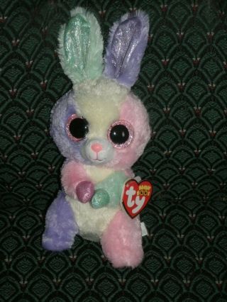 Ty Boo (multi - Colored Bunny Rabbit) Bloom 8 " (reg Size) Mwmt Vhtf Retired
