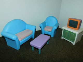 Little Tikes My Size Barbie Furniture Living Room,  Sofa,  Chair,  Table,  Tv,  Stand