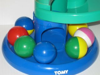 Tomy 1998 ROLL AROUND TOWER Ball Party MEGA MARBLEWORKS Marble Run w/ 9 BALLS 3