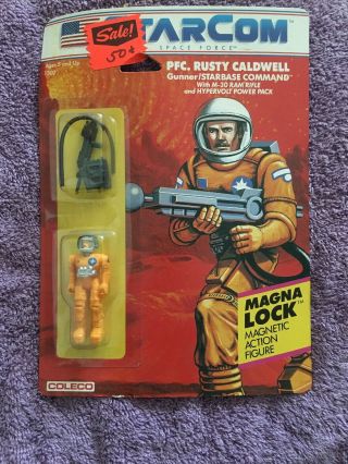 Vintage 1986 Starcom Action Figure In Package - Pfc.  Rusty Caldwell
