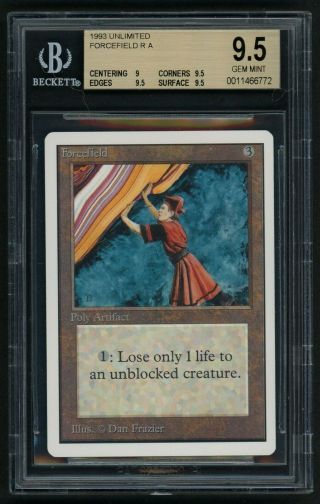 1x Bgs 9.  5 Unlimited Forcefield Mtg Unlimited - Kid Icarus -