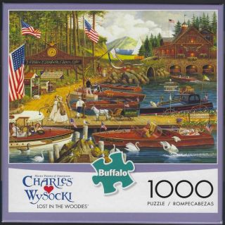 Buffalo Games,  Charles Wysocki Lost In The Woodies 1000 Piece Puzzle -