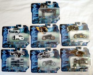 Disney Tron Legacy Series 1 Diecast Full Set Of 7 Vehicles Spin Master 2010 Rare