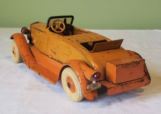 Kingsbury Toys Wind - Up CADILLAC ROADSTER CAR w/ HEADLIGHTS 30 ' s V RARE 6