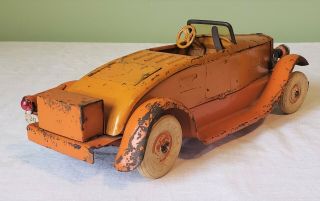 Kingsbury Toys Wind - Up CADILLAC ROADSTER CAR w/ HEADLIGHTS 30 ' s V RARE 7