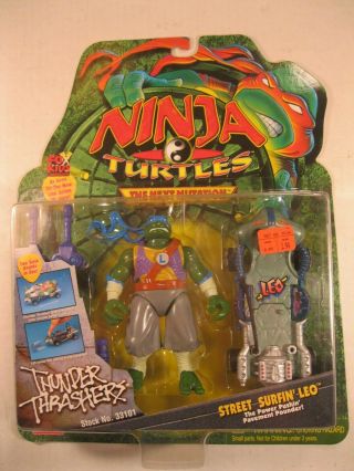 1997 Teenage Mutant Ninja Turtles Tmnt Next Mutation Street Surfin Leo Moc