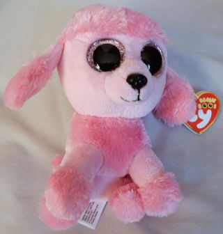 Princess The Poodle - Glitter Eyes Ty 6 " Beanie Boo - W/mint Tags