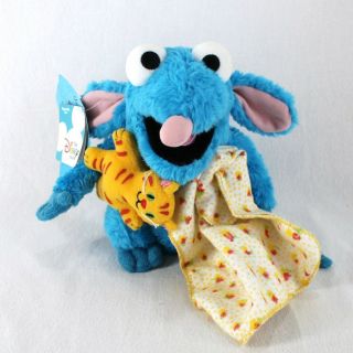 Disney Store Bear In The Big Blue House Plush Tutter Mouse With Blanket Blue 7 "
