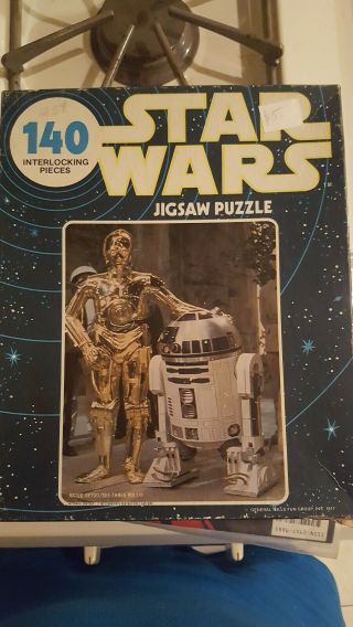 Vintage 1977 Star Wars R2 - D2 & C - 3po Kenner Jigsaw Puzzle 140 Pc 14 X18 Complete