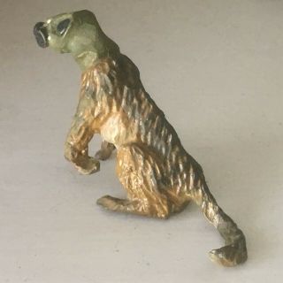 Rare vintage WW1 Toy cold painted spelter or Lead Soldier Dog with Gas Mask 2