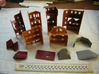 6 X Matchbox WW2 (D - Day) European abandoned / Ruined Town Houses Scale 1:76 20mm 4