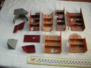 6 X Matchbox WW2 (D - Day) European abandoned / Ruined Town Houses Scale 1:76 20mm 6