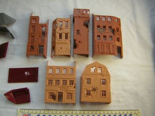 6 X Matchbox WW2 (D - Day) European abandoned / Ruined Town Houses Scale 1:76 20mm 7