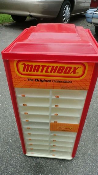1984 Vintage Matchbox Rotating Store Display Case with Box 2