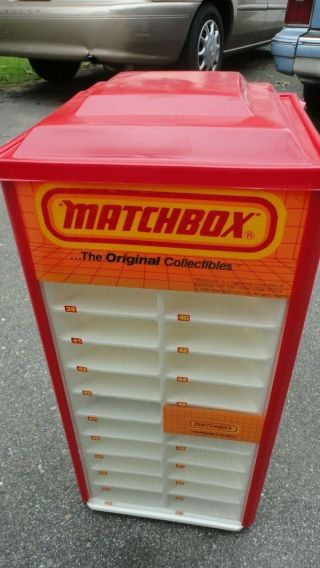 1984 Vintage Matchbox Rotating Store Display Case with Box 3
