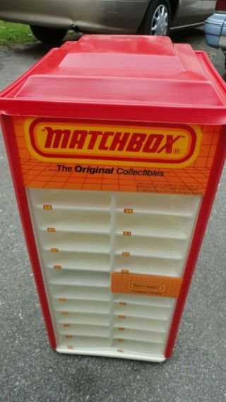 1984 Vintage Matchbox Rotating Store Display Case with Box 4