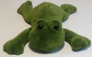 Large Frog Plush Natural Wonders Green Stuffed Animal Pillow 26 "