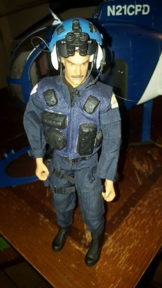 21st Century Toys 1/6 Scale 500 Police Helicopter w/ 12in Pilot 10