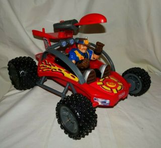 Fisher Price Rescue Heroes Dune Buggy Complete W/ Rescue Hero W Acc.