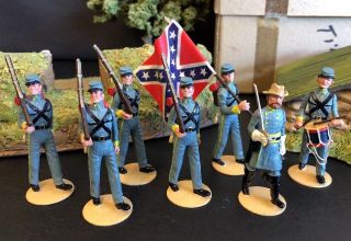 Alymer Metal Toy Soldier American Civil War Confederate Infantry 1861