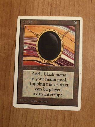 Mtg Unlimited Mox Jet - Authentic Played Ink - Power 9 - Magic The Gathering