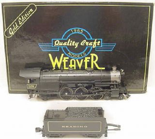 Weaver G1098lp Brass Reading Crusader 4 - 6 - 2 Steam Locomotive & Tender Ln/box