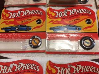 Hot Wheels Empty Redline blister packs (12) with buttons,  5 buttons 2
