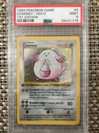 Chansey Psa 9 1st Edition Shadowless