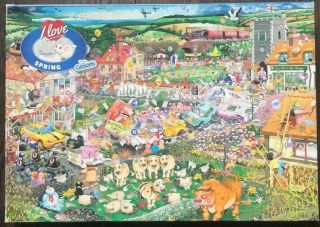 Mike Jupp " I Love Spring " Gibsons Jigsaw Puzzle,  1000 Piece,  Complete