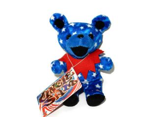 Grateful Dead Uncle Sam Dancing Bear Bean Plush Nwt Collectible Red White Blue