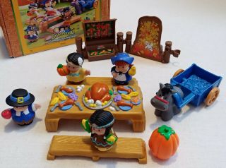 2006 Fisher Price Little People Thanksgiving Celebration Set Complete