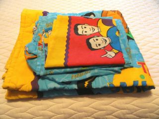 The Wiggles Touring Comforter Sheets Toddler Bedding 2003 Dan River Case Flat Fi