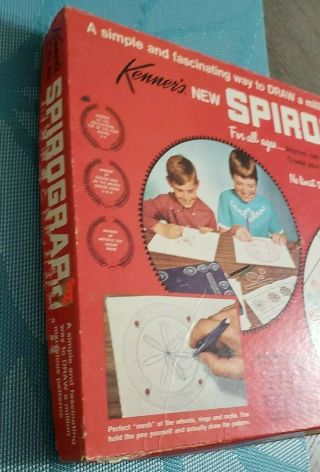 Kenner Spirograph 401 Red Tray Near Complete Good Vintage 1967 Kenner ' s cp 3